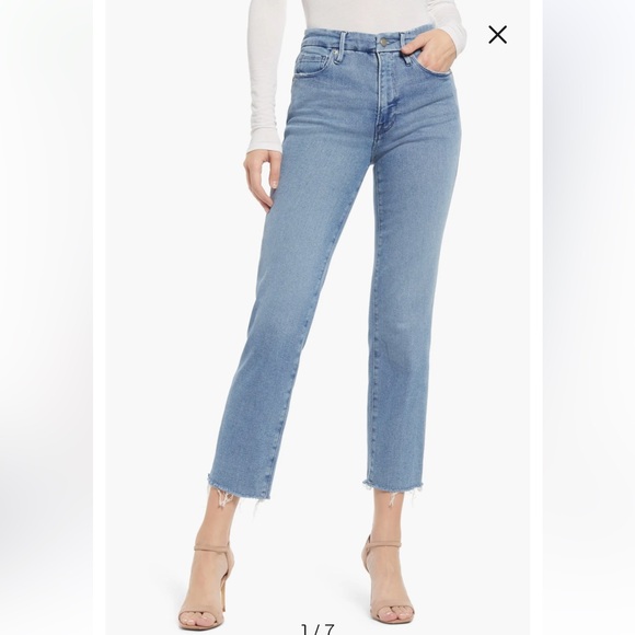 Good American Straight Split Pocket Skinny Jeans size 4/27 - Picture 5 of 6